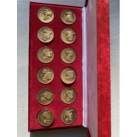 12x Medaillen schweizerische Postkutschen